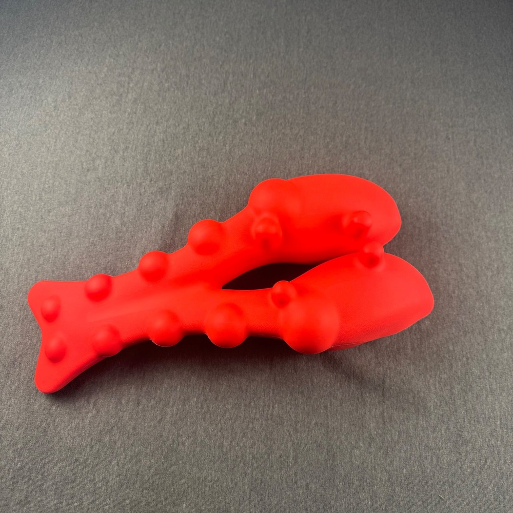 LittleMum Back Massager Red Silicone Deep Tissue Trigger Point Therapy Tool